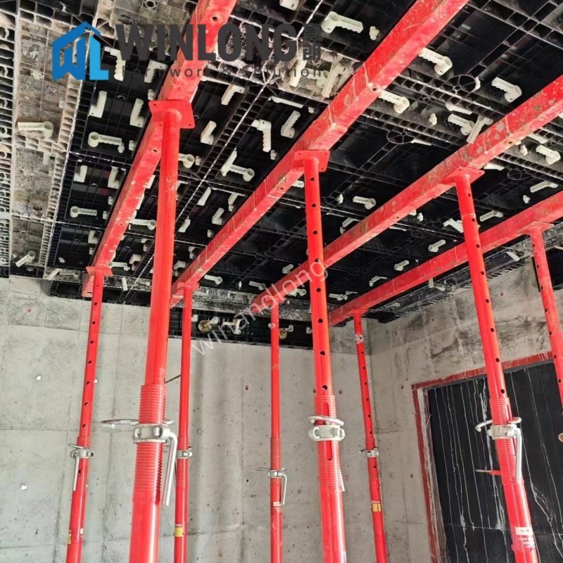 WINLONG steel props shoring black slab formwork grid