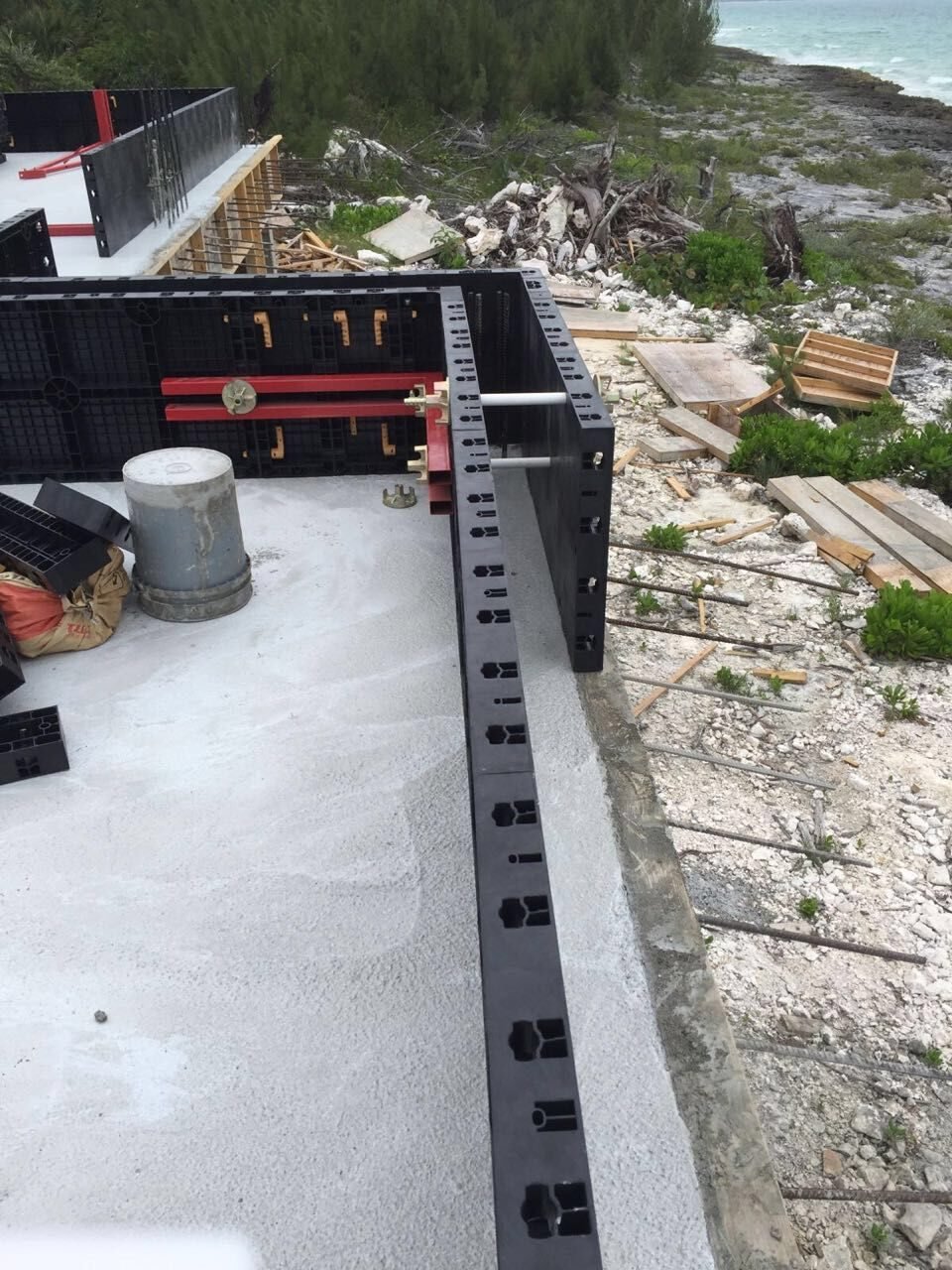 WINLONG coastal foundation plastic formwork on concrete slab
