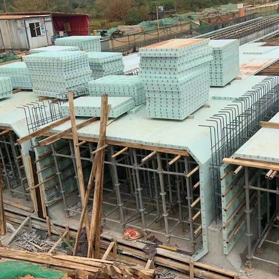 WINLONG ABS box culvert plastic formwork on construction site