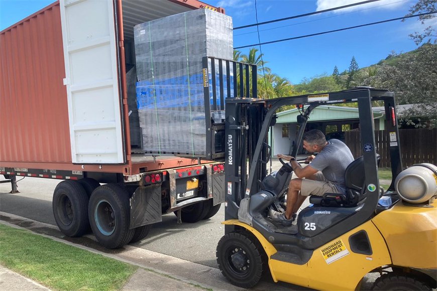 WINLONG plastic formwork packed for international export shipment